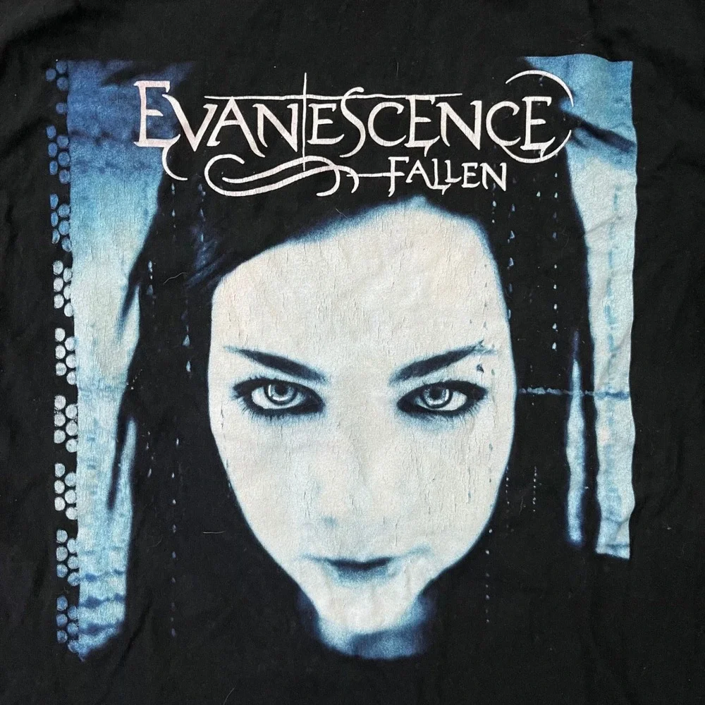Evanescence Fallen Album Cover Graphic T-Shirt Mens Medium Black Rock Amy Lee